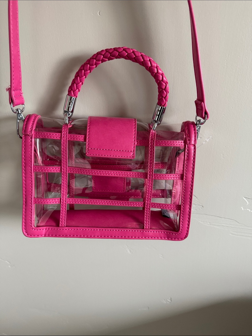 Pink & clear stadium bag.  NWOT - Picture 3 of 3